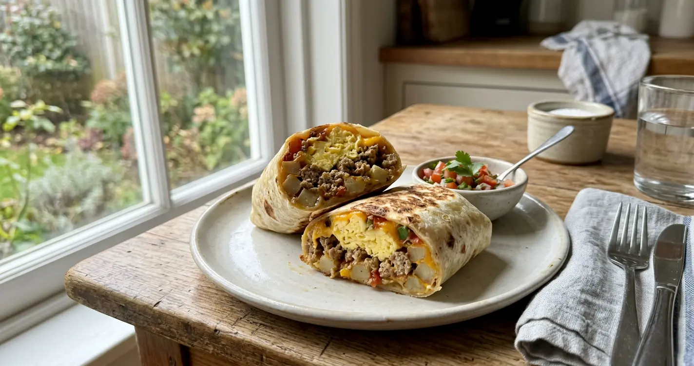 Easy breakfast burrito recipe
