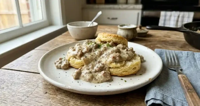 Sausage Gravy and Biscuits