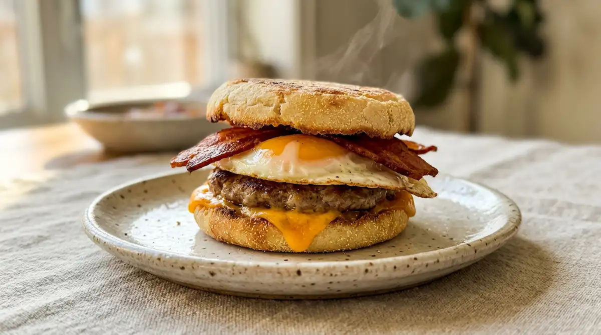 English Muffin Breakfast Sandwich